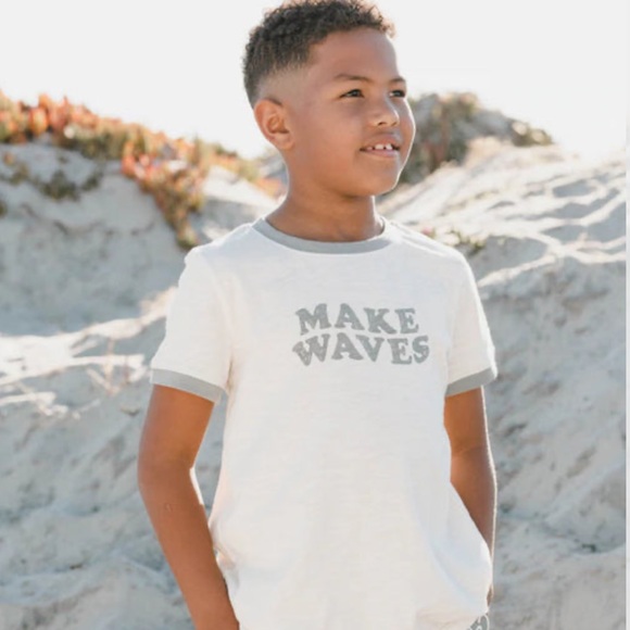 Rylee + Cru Make Waves Ringer Tee Size 10/12 - Picture 2 of 12